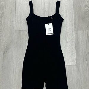 Rumored Black Ribbed Sunday Onesie